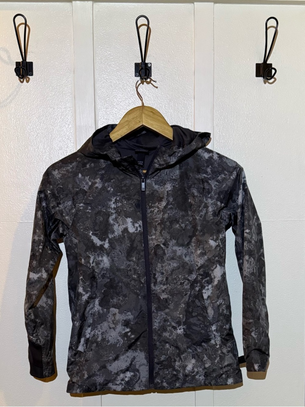 Kids All In Motion Black and Gray Windbreaker Jacket Black & Gray Medium